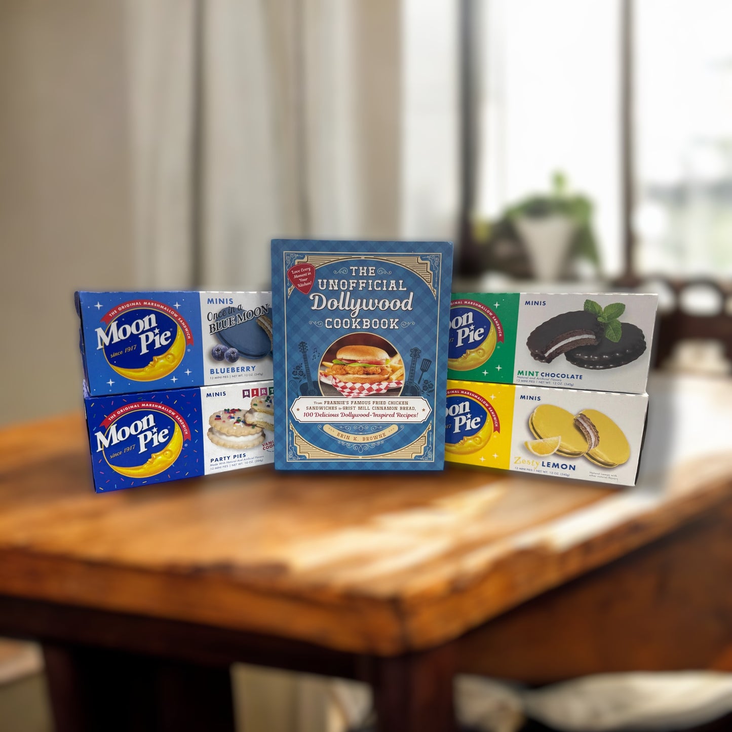 MoonPie Variety Pack + Dollywood Cookbook – Mini MoonPies Gift Bundle (4 Flavors)