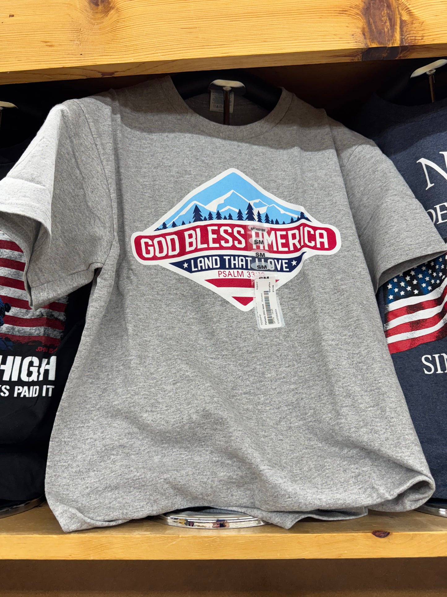Grey “God Bless America” T-Shirt