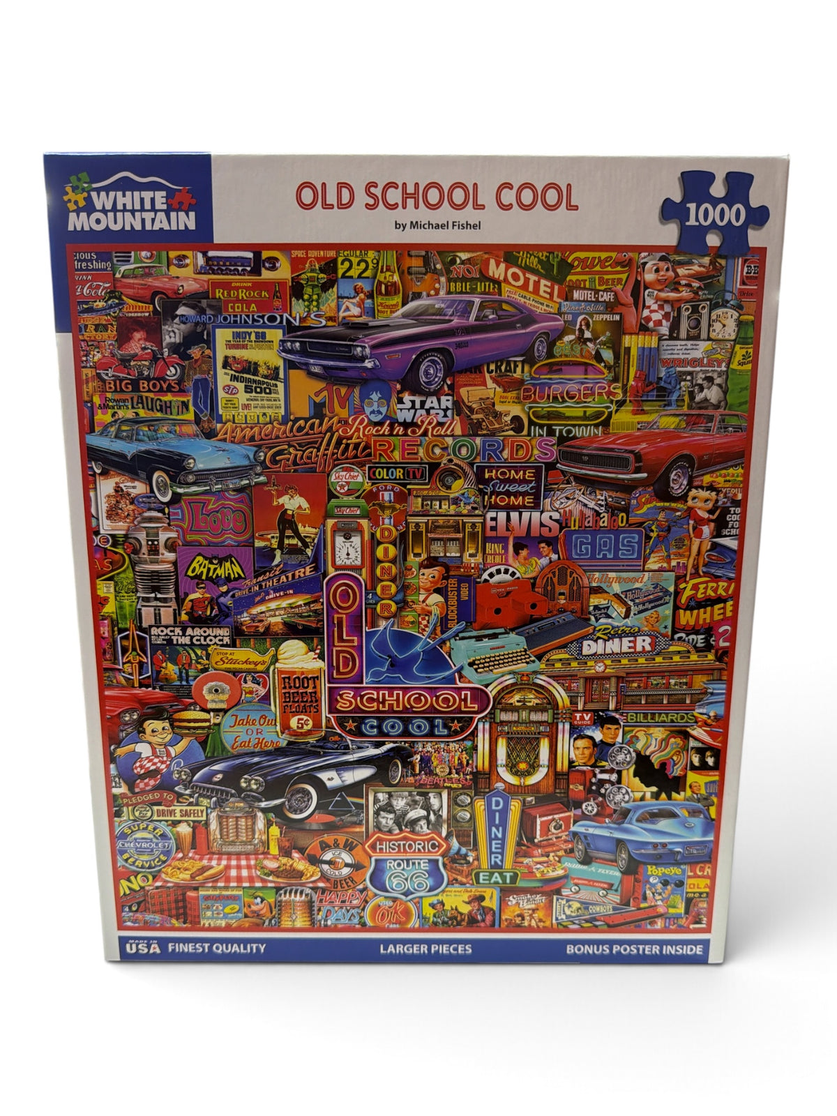 White Mountain Puzzles Old School Cool 1000-Piece Jigsaw Puzzle