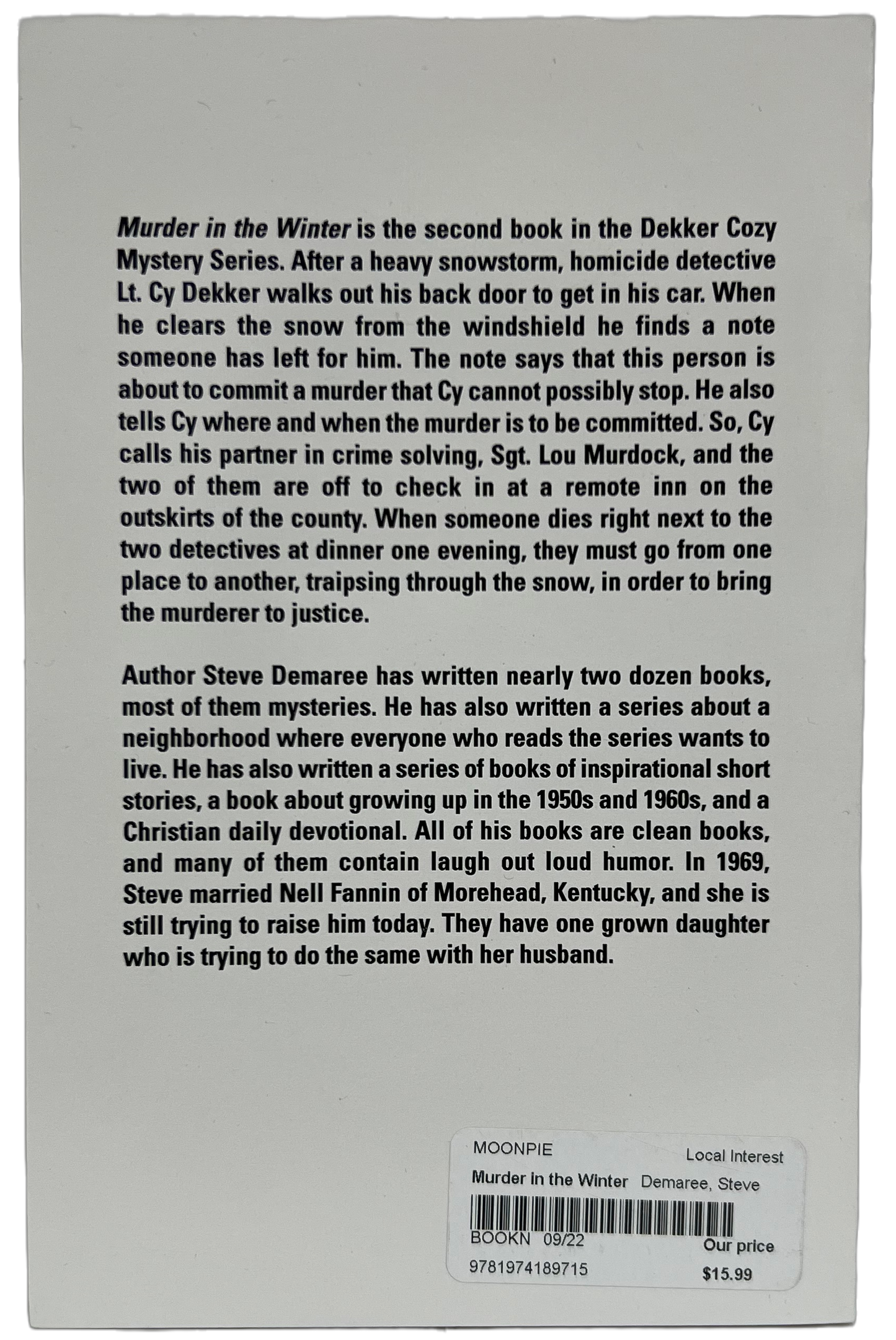 "Murder in the Winter" by Steve Demaree