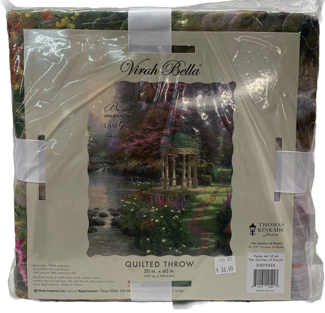 The Garden of Prayer Quilted Throw