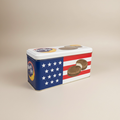 MoonPie Patriotic American Flag Tin – Empty or Filled with Mini MoonPies