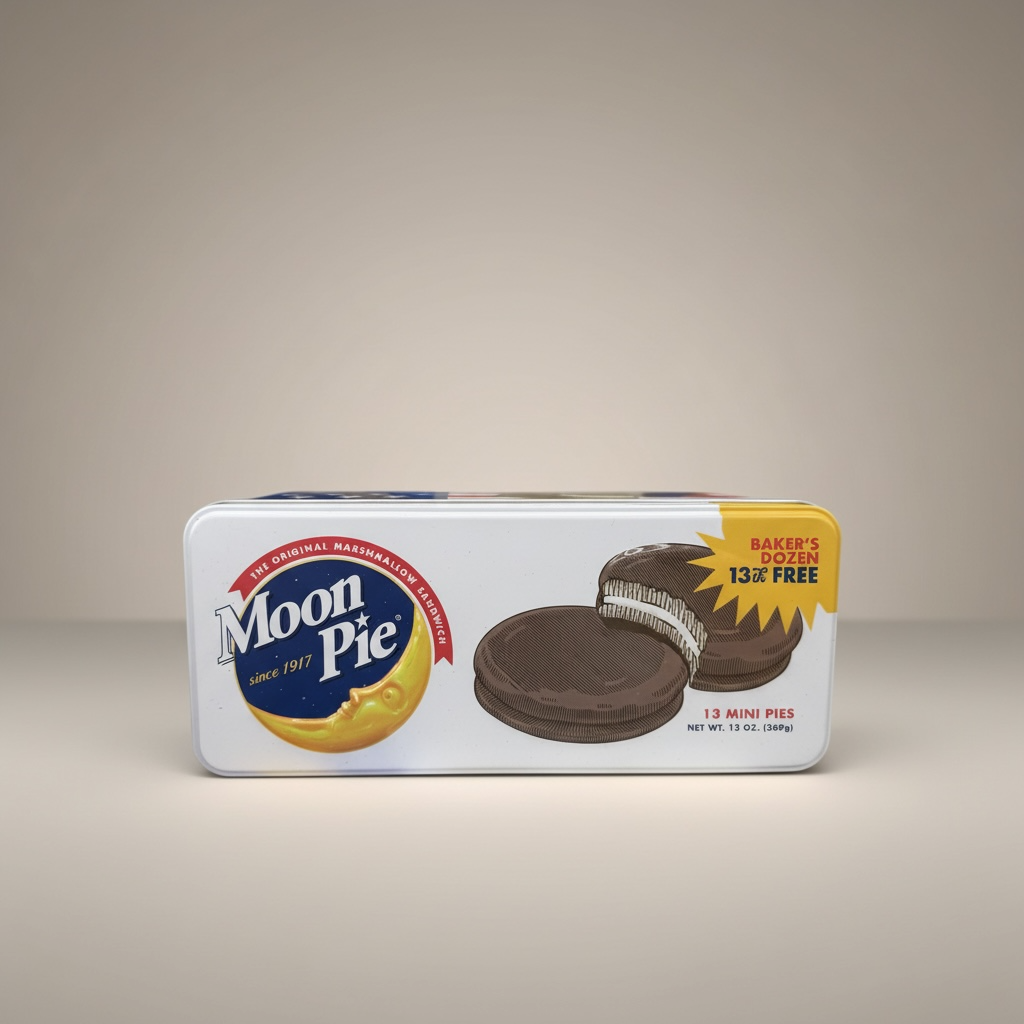 MoonPie Patriotic American Flag Tin – Empty or Filled with Mini MoonPies