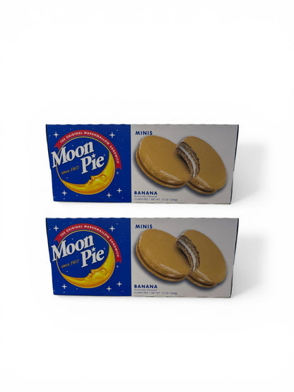 MoonPie Banana Mini MoonPies – Classic Banana Marshmallow Sandwich Cookies