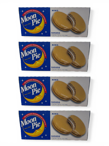 MoonPie Banana Mini MoonPies – Classic Banana Marshmallow Sandwich Cookies