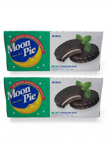 MoonPie Mint Chocolate Mini MoonPies – Mint Chocolate Marshmallow Sandwich Cookies
