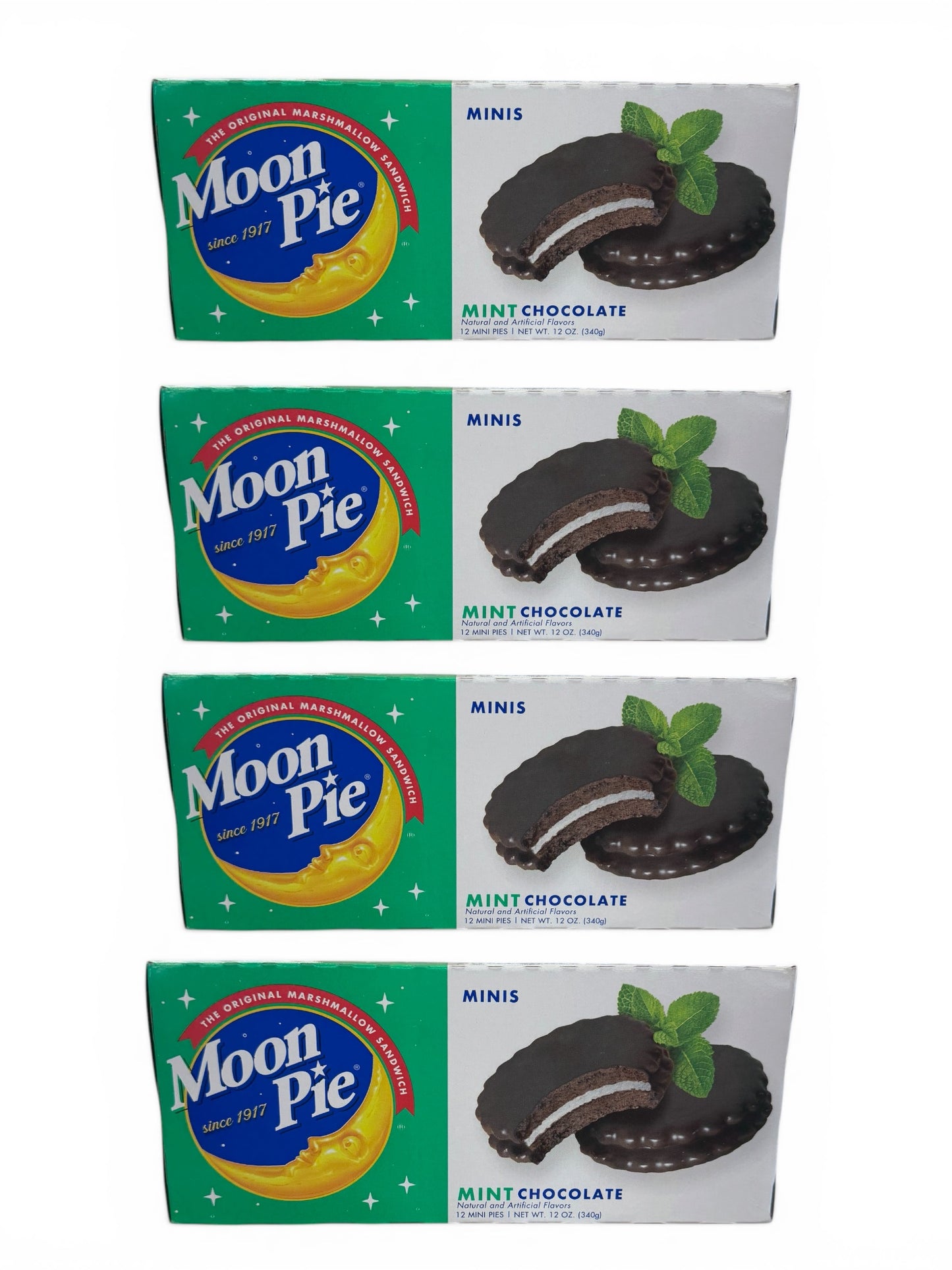 MoonPie Mint Chocolate Mini MoonPies – Mint Chocolate Marshmallow Sandwich Cookies