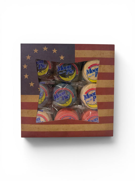Mini MoonPie Gift Box – Patriotic Design (27 Count Assorted)