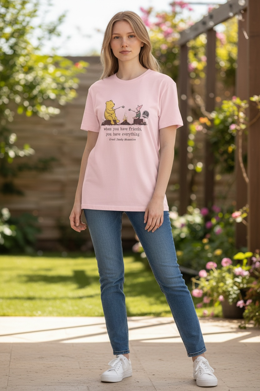 When You Have Friends You Have Everything Pink Graphic Tee