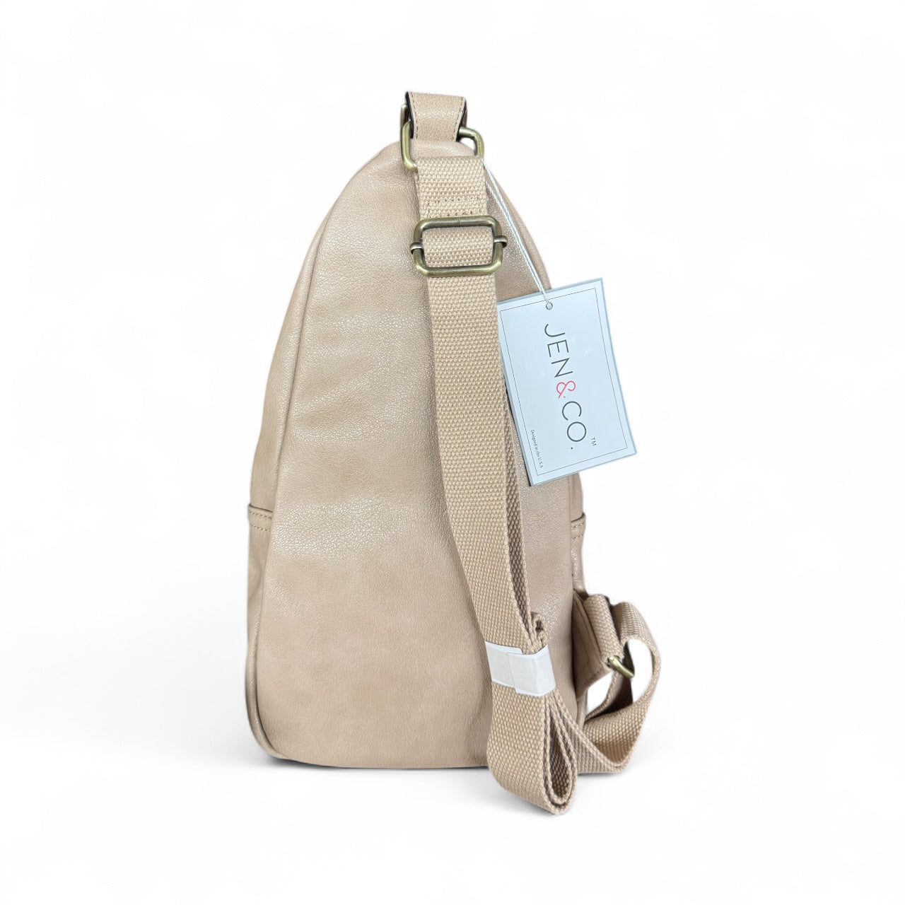 Vegan Leather Sling Backpack