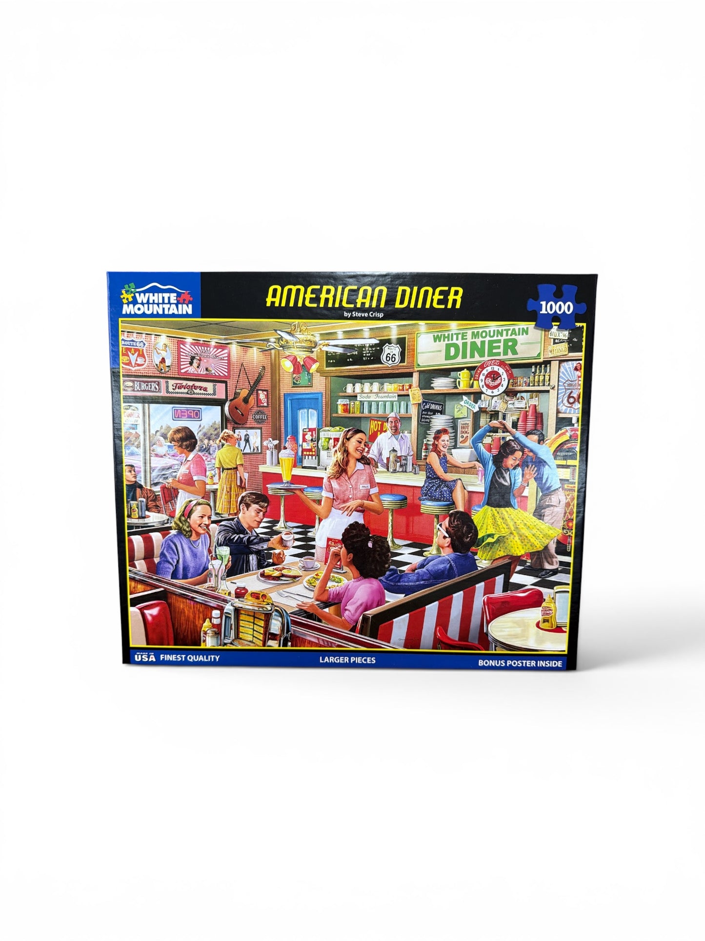 White Mountain American Diner 1000 Piece Jigsaw Puzzle by Steve Crisp