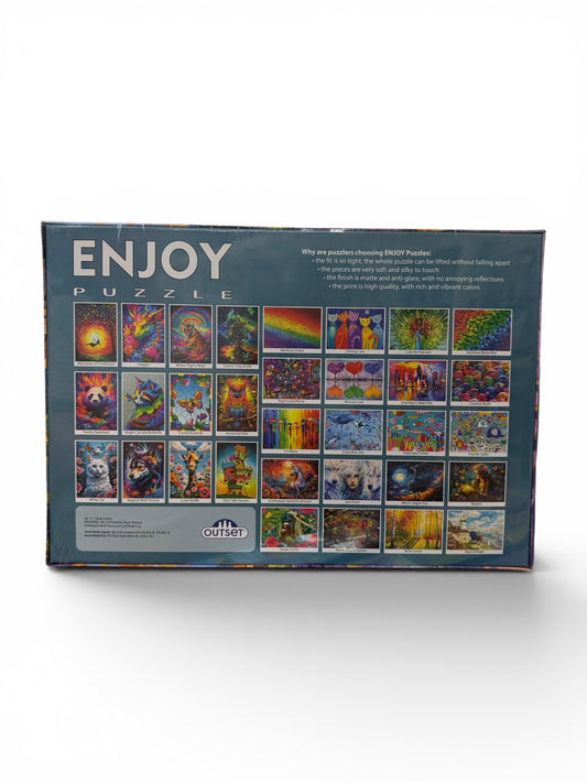 Enjoy Puzzle Lavender Sunset by Pink Monkey 1000 Piece Jigsaw Puzzle – Ribbon Cut