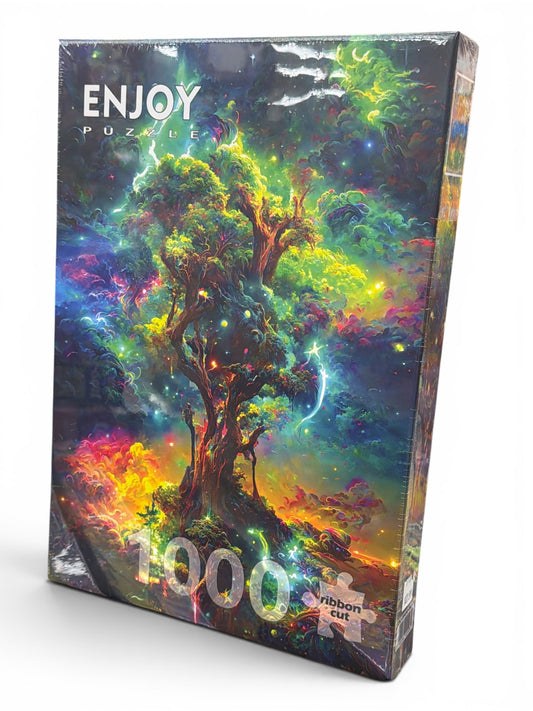 Enjoy Puzzle Cosmic Tree of Life by Wumples 1000 Piece Jigsaw Puzzle – Ribbon Cut
