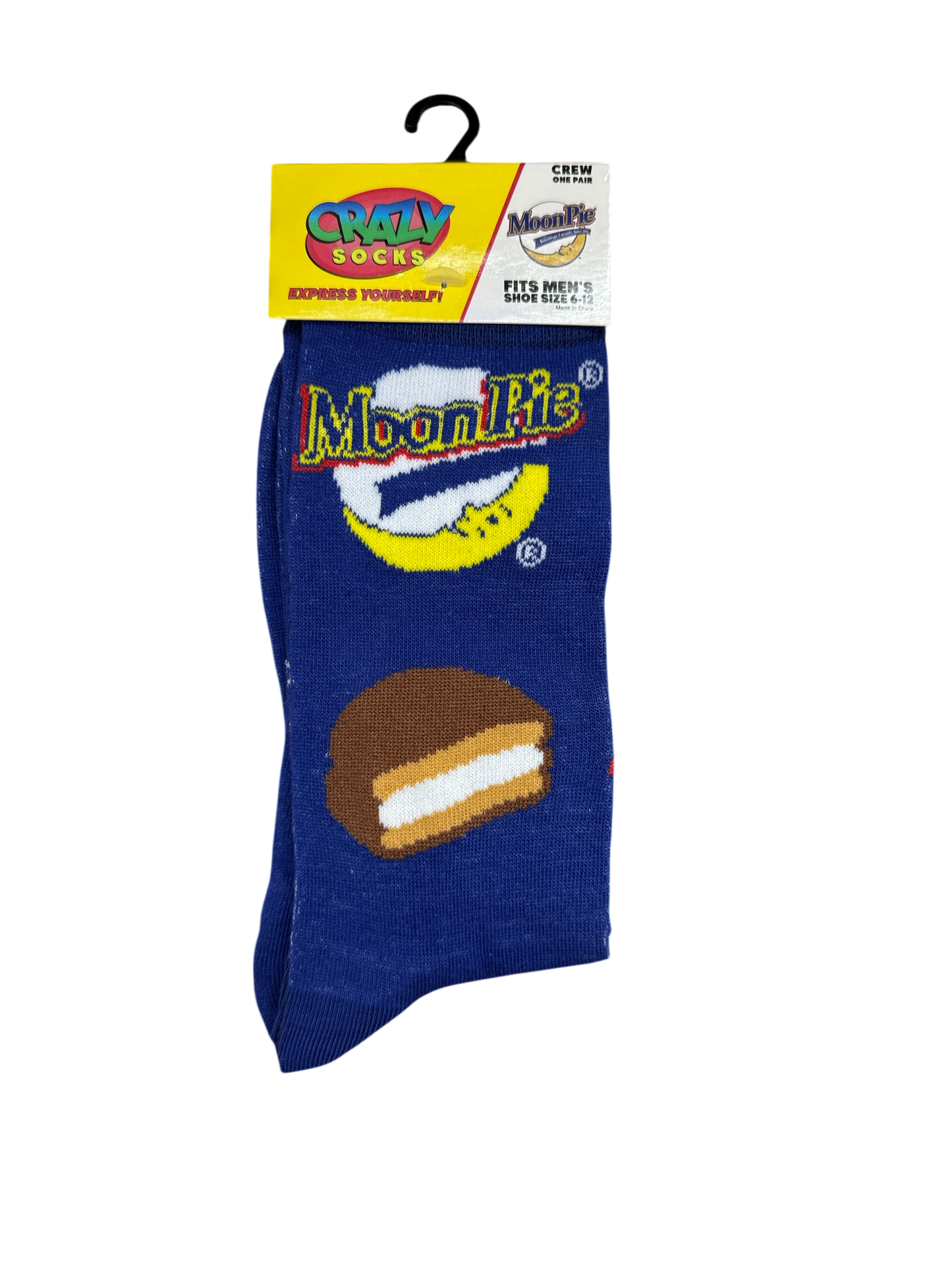MoonPie Crazy Socks – Classic Blue Crew Socks