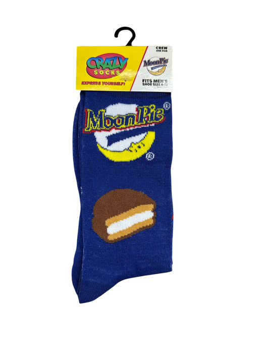 MoonPie Crazy Socks – Classic Blue Crew Socks