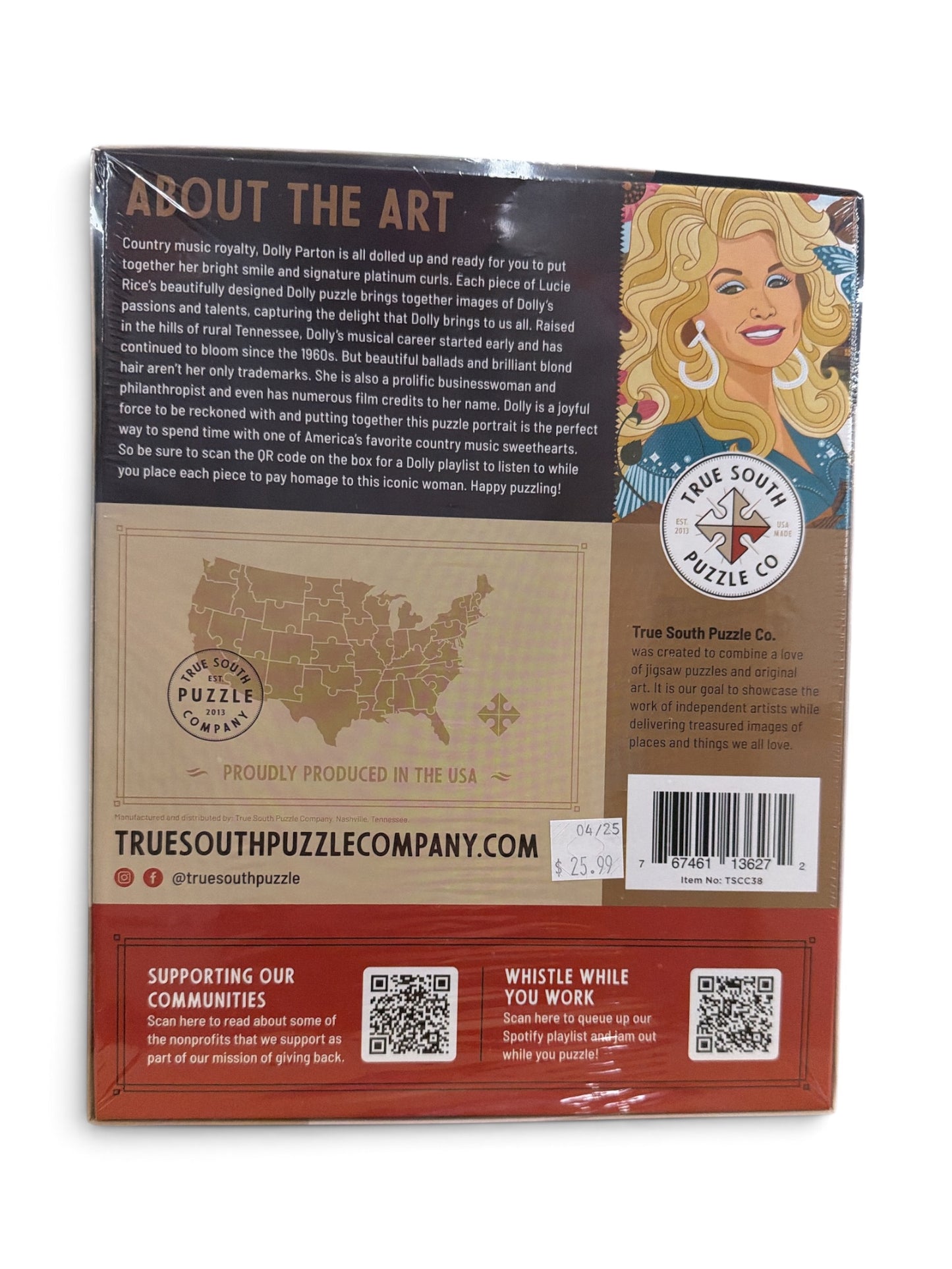 Dolly Parton 500-Piece Jigsaw Puzzle – True South Puzzle Co. | 18 x 24 in.