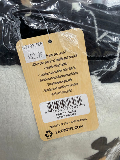 LazyOne Family Bear Oversized Hoodie Blanket – Black Bear