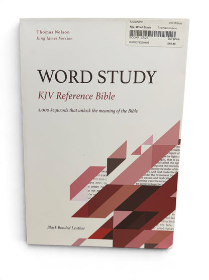 KJV Word Study Reference Bible – Black Bonded Leather
