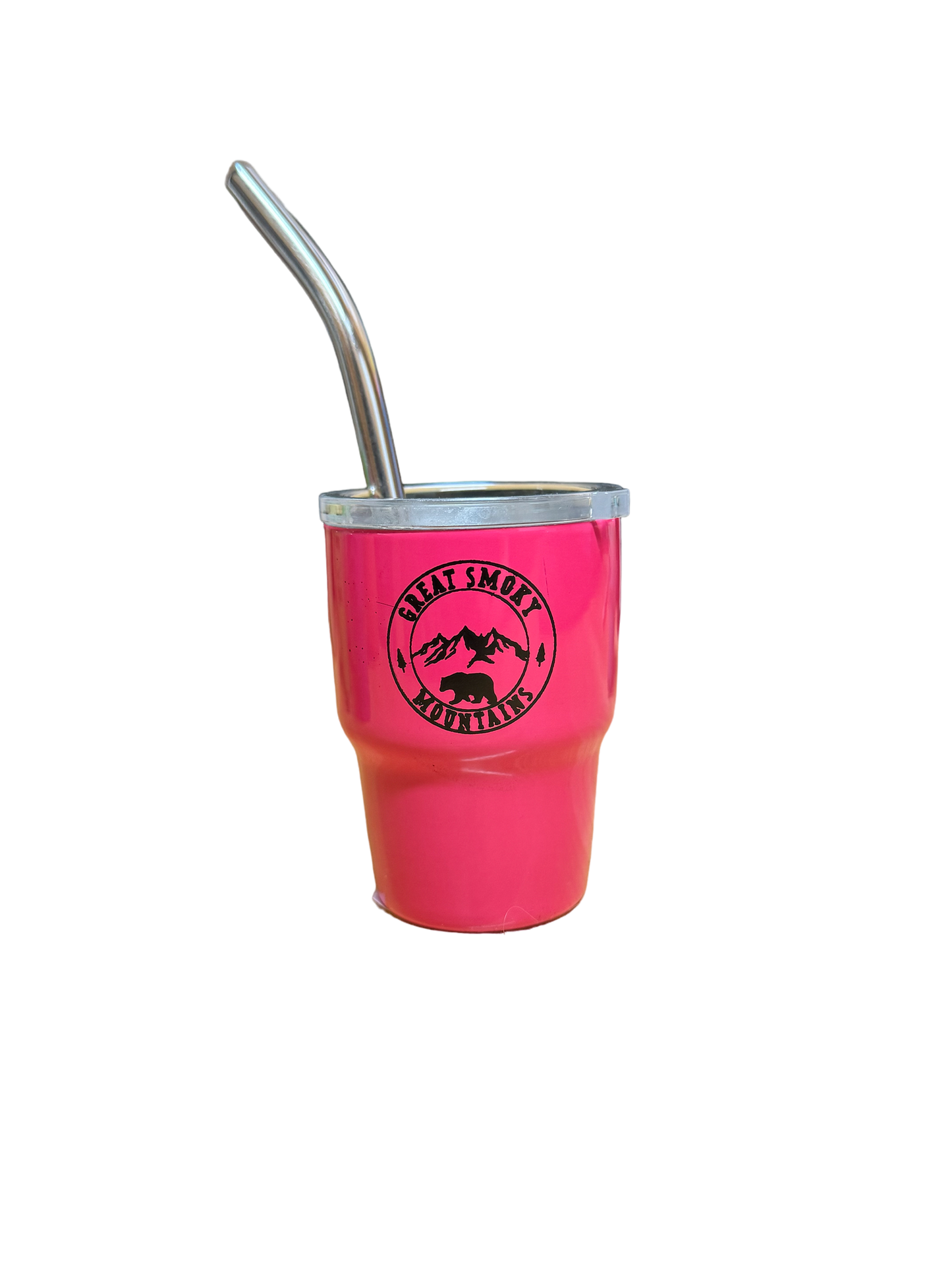 "Great Smoky Mountains" Stainless Steel Cup with Straw