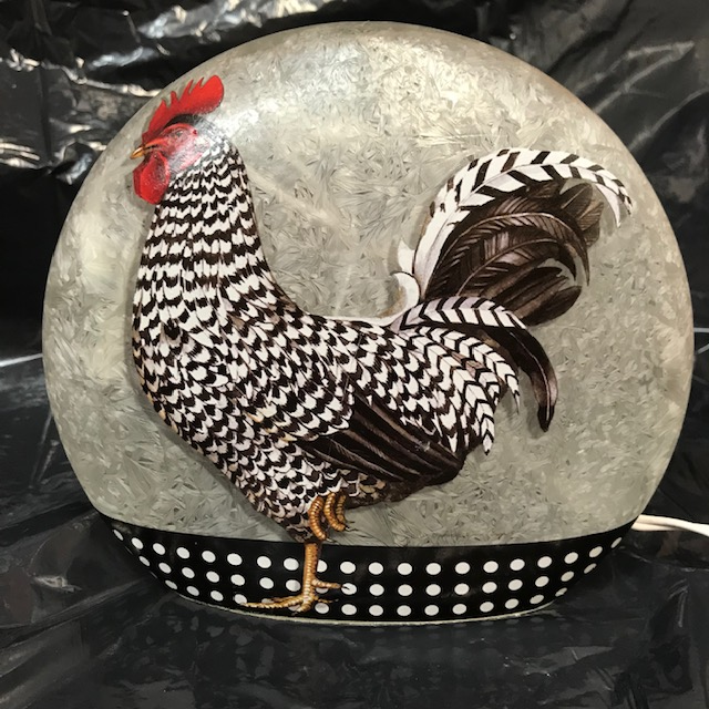 Decorative Table top/Kitchen counter rooster lamp