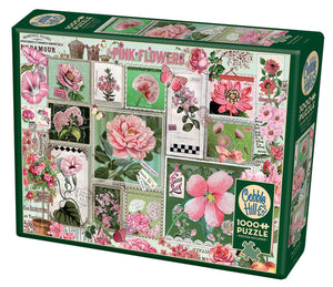 "Pink Flowers" puzzle by Cobble HIll