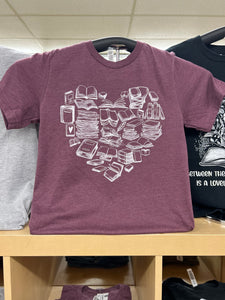 Book heart T-Shirt by Piper + Ivy