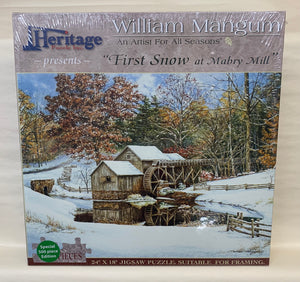 "First Snow at Mabry Mill" puzzle by Heritage