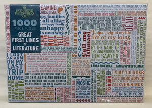 "Great First Lines of Literature" puzzle by The Unemployed Philosophers Guild