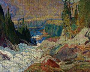 "Falls, Montreal River" puzzle by Pomegranate