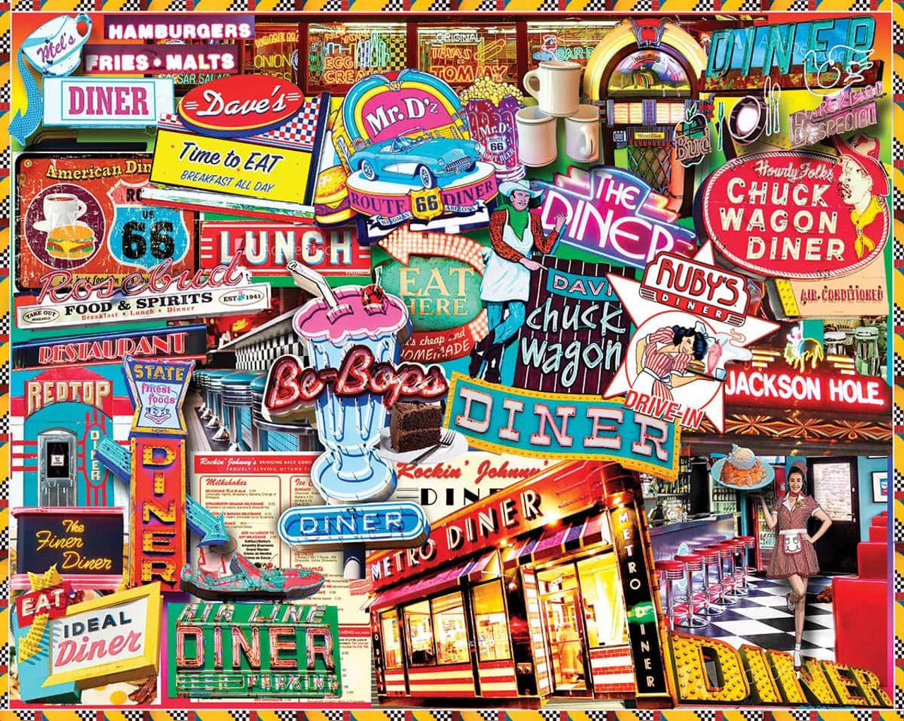 "Retro Dinner" puzzle by White Mountain