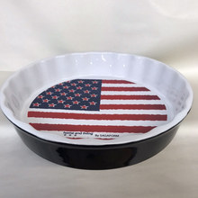 Load image into Gallery viewer, Decorative American Flag Pie Dish by Sagaform
