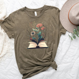 Floral pages T-Shirt by Piper +Ivy