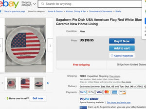 Decorative American Flag Pie Dish by Sagaform